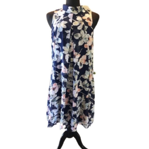 Euc Robbie Bee Petite Sleeveless Floral Swing Dress - Picture 1 of 6